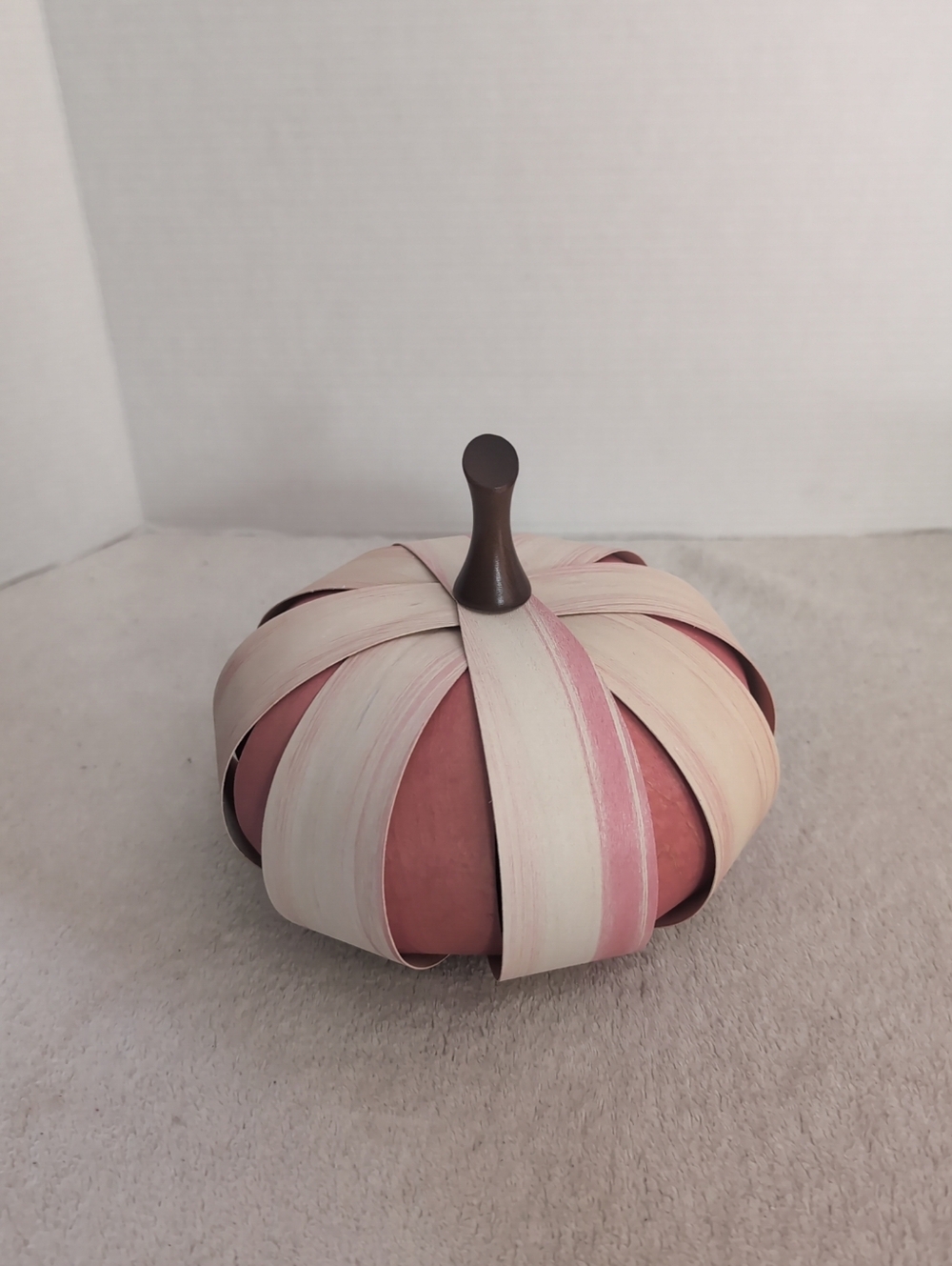 Longaberger 20th Anniv Horizon of Hope Pink White Pumpkin SOLD 1 Day ONLY RARE